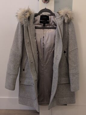 J. Crew Light Gray Coat, Sz 00